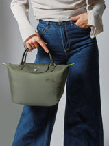 Longchamp Le pliage green Sacs port� main Vert-vue-porte