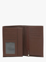Wallet Leather Hexagona Brown confort 461009-vue-porte