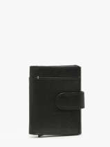 Porte Cartes Cuir Basilic pepper Noir traveler BTRA96