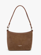 Shoulder Bag Suede Leather Lancaster Brown suede 80