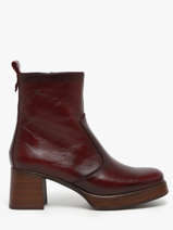 Bottines  Talon Cristel En Cuir Dorking Rouge women D9157