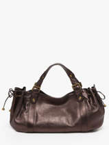 Sac Port paule Gun Metal Cuir Gerard darel Marron gun metal DCS01446