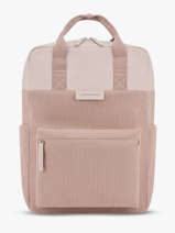 1 Compartment Backpack With 15" Laptop Sleeve Bergen Pro Cord Kapten and son Pink cord BERGENPC