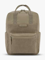 1 Compartment Backpack With 15" Laptop Sleeve Bergen Pro Cord Kapten and son Green cord BERGENPC