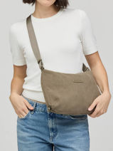 Crossbody Bag Skara Small Cord Kapten and son Green cord SC-vue-porte