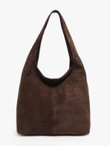 Sac Port paule Velvet Cuir Milano Marron velvet VE25065