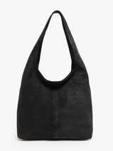 Sac Port paule Velvet Cuir Milano Noir velvet VE25065