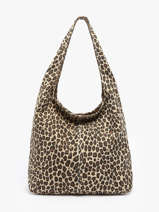 Shoulder Bag Velvet Leopardo Milano Beige velvet leopardo VL25065