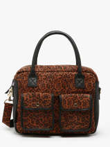 Sac Le Dandy L�opard Cuir Paul marius Multicolore leopard DANDYLEO