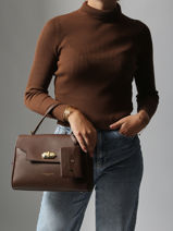 Sac Port� Main Mademoiselle Grace Cuir Lancaster Marron mademoiselle grace 102-vue-porte