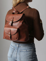 Backpack Toscane Hexagona Brown toscane 579735-vue-porte