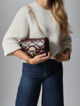 Medium Leather Moon Crossbody Bag Vanessa bruno Brown moon 84V40533-vue-porte