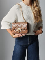 Moyen Sac Moon En Cuir Vanessa bruno Marron moon 84V40533-vue-porte