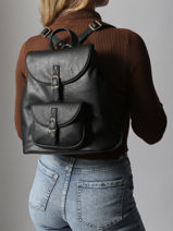 Backpack Toscane Hexagona Black toscane 579735-vue-porte