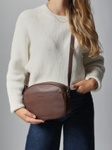 Shoulder Bag Confort Leather Hexagona Brown confort 469993-vue-porte