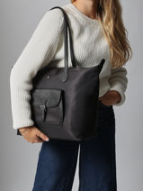 Shoulder Bag Kiana Nylon Hexagona Green kiana 1720181-vue-porte