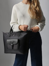 Handbag Kiana Nylon Hexagona Blue kiana 1720182-vue-porte