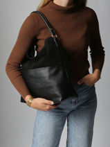 Sac Port� �paule Brodery Polyester Torrow Noir brodery TBRO01-vue-porte