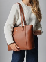 Shoulder Bag Maya Hexagona Brown maya 2120199-vue-porte