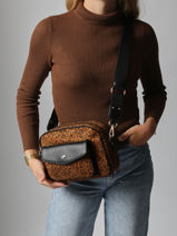 Shoulder Bag Leonie Hexagona Brown leonie 5120198-vue-porte