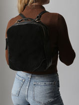 Sac � Dos Cuir Torrow Noir brodery TBRO02-vue-porte