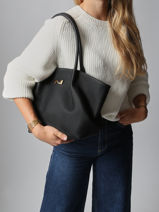 Sac Port� �paule Galat�e Cuir Nathan baume Noir nymphea 3-vue-porte