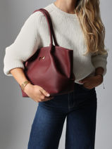 Leather Galat�e Shoulder Bag Nathan baume Red nymphea 3-vue-porte