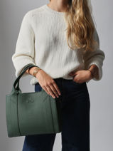 Leather Breda Top-handle Bag Nathan baume Green mondrian 2-vue-porte