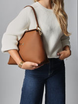 Sac Port paule Camelia Cuir Nathan baume Marron eden 5-vue-porte