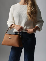 Leather Freesia Shoulder Bag Nathan baume Brown eden 4-vue-porte