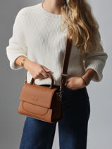 Leather Charlene Crossbody Bag Nathan baume Brown event 9-vue-porte