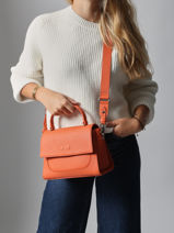 Leather Charlene Crossbody Bag Nathan baume Orange event 9-vue-porte