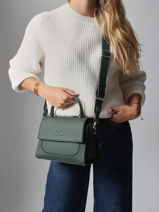 Leather Charlene Crossbody Bag Nathan baume Green event 9-vue-porte