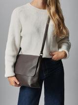 Shoulder Bag Soft Mandoline Brown soft MD5231-vue-porte