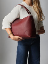 Sac Port paule Tango Bis Cuir Nathan baume Rouge nathan 52-vue-porte