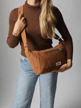 Recycled Cotton Mini Charlot Crossbody Bag Rivedroite Blue timeless MCHARTIM-vue-porte