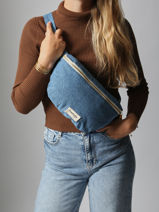 Le Sac Banane Custine Coton Recycl� Rivedroite Bleu timeless CUSTITIM-vue-porte