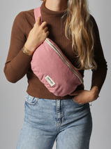 Le Sac Banane Custine Coton Recycl Rivedroite Rose timeless CUSTITIM-vue-porte