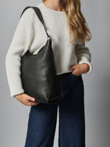 Sac Port paule Leather Cuir Biba Noir leather JAP1L-vue-porte