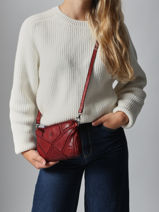 Sac Port� �paule Heritage Cuir Biba Rouge heritage DON1L-vue-porte