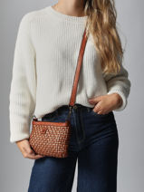 Sac Bandouli�re Heritage Cuir Biba Bleu heritage KAB9L-vue-porte