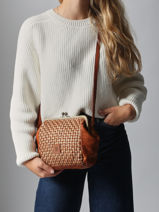 Shoulder Bag Heritage Leather Biba Blue heritage KAB21L-vue-porte