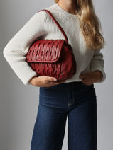 Sac Port� �paule Heritage Cuir Biba Violet heritage MEE1L-vue-porte