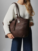 Shoulder Bag Heritage Biba Brown heritage PER9L-vue-porte