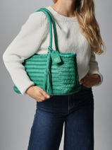 Sac Port paule Heritage Cuir Biba Marron heritage PER10L-vue-porte