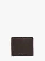 Wallet Leather Tommy hilfiger Brown corporate AM13741