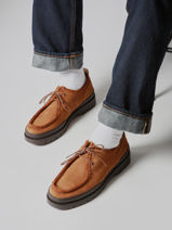 Derby Shoes In Leather Kleman Brown men MAJORV-vue-porte
