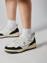 Sneakers La Vernaz En Cuir Serge blanco Noir men CHA2340P-vue-porte