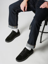 Sneakers In Leather Calvin klein jeans Black men YM01299-vue-porte