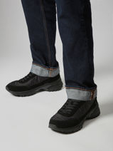 Sneakers In Leather Calvin klein jeans Black men YM01292-vue-porte